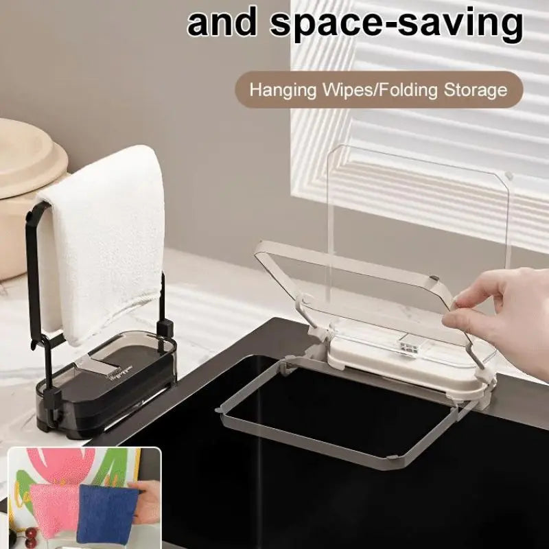 Kitchen Sink Filter Rack Foldable Sink Strainer Mesh Bag Stand Waste Garbage Net Shelf Disposable Garbage Mesh Bag Kitchen Gadge